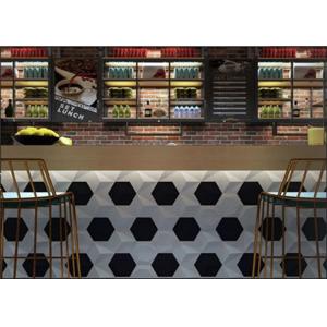 Buy cheap Moulding Surface Black And White Hexagon Tile Environment Friendly Material from wholesalers