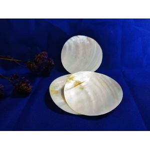 Buy cheap White Color Natural Mother Of Pearl MOP plate in 8cm or 10cm or customized size available from wholesalers