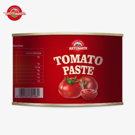 Top Quality Halal Canned Tomato Food 28-30% Concentrated Tomato Paste In 2200g