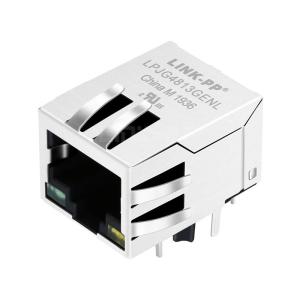 Buy cheap XFMRS XFGIB100JM-CLGY1-4MS Compatible LINK-PP LPJG4813GENL 100/1000 Base-T Tab Down Green/Yellow Led 1x1 Port Magjack Ethernet Connector from wholesalers