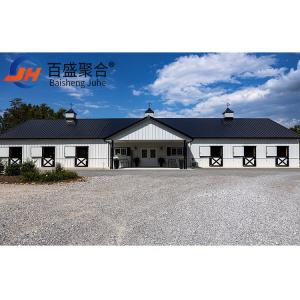 Buy cheap Prefabricated Horse Barn Metal Hay Sheds Painted Surface Treatment from wholesalers