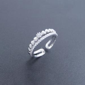 Buy cheap Lady Charm Silver Pearl Ring Real 925 Simulation Flower Design from wholesalers
