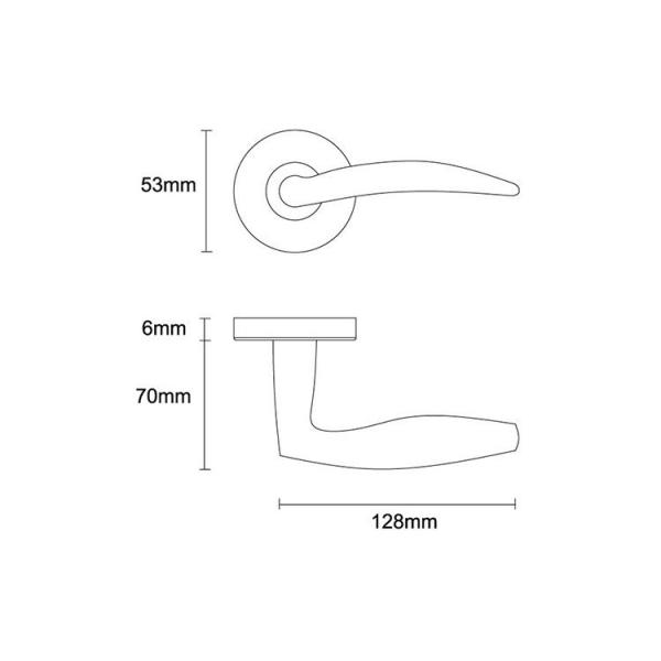 SS304 front door handle modern for commercial exterior doors-X-2