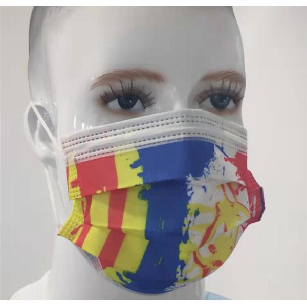 S&J 3 ply disposable printed face mask african custom logo printed medical surgical face mask printed