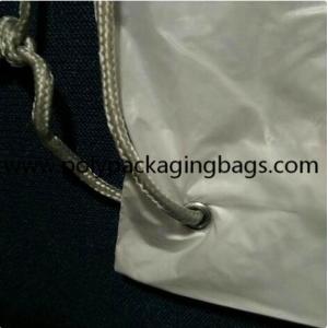 STR Double Layer CPE PE Plastic Drawstring Backpack