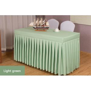 Buy cheap blue Washable 100% Polyester Restaurant Table Skirt from wholesalers