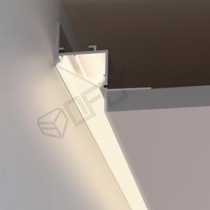 Buy cheap 60*55mm Ceiling Plaster LED Alu Profile With PC Cover For LED Strip Lighting from wholesalers
