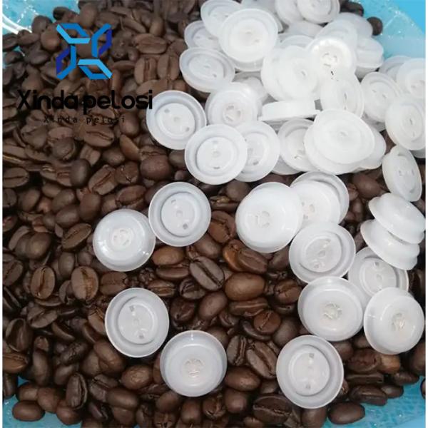 Coffee Packaging Valve One Way Gusted Plastic White 0.82 G Per Valve For Keep Coffee Fresh