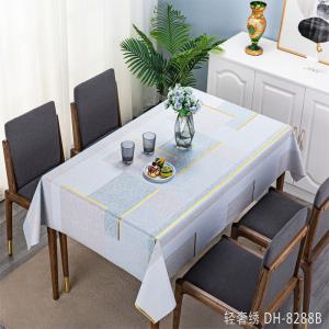 Classic Style Christmas Tablecloth Customizable PVC Material with Floral Pattern