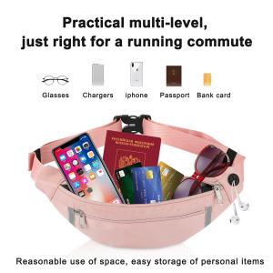 Buy cheap Shoulder Wallet Fanny Pink Custom Waist Bag Hiking Crossbody For Women 12.8X9.6" from wholesalers