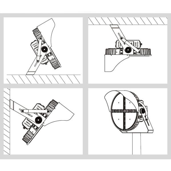 Low UGR IP66 Outdoor Field Lights 400w Led Stadium Light For Rugby Court