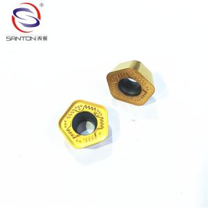 Buy cheap Gold ribbon pattern C1 ANSI PVD Coated Inserts milling inserts from wholesalers