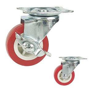 Buy cheap 66LBS Capacity Red Wheels Threaded Castor Wheels from wholesalers