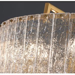 Luxury home decor lamp living room chandelier rectangle modern led crystal