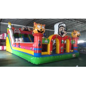 Kids Inflatable Bounce House Funny Castle With Silde PVC Tarpaulin