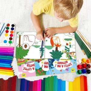 4 Themes Doodling Coloring Book , Concentration Colouring Books For Kids