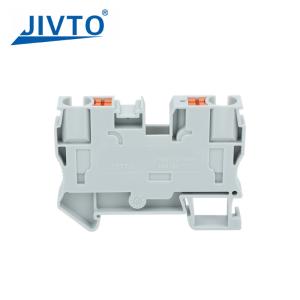 Buy cheap PT10 Push-in Terminal Block Din Rail Wire Electrical Connector 10mm² Spring Screwless Feed-Through Strip Plug PT-10 from wholesalers