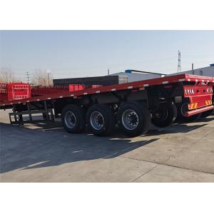 Buy cheap Container Flatbed Truck Trailer 60t Semi 3 Axles 40FT Feet from wholesalers