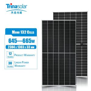 China 2384x1303x35mm Panel Dimensions Trina Solar Vertex Monocrystalline Home Solar Panel 660W on sale