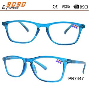 Dual-use for men and women,retro reading glasses,made of plastic with pins on