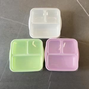 Reusable PP 3 Compartment Bento Lunch Box 1000ml