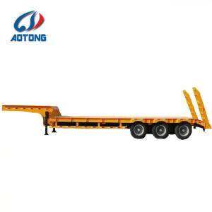 Buy cheap 28 tons two speed Yahua / JOST Landing Gear 40 ft 3 axle low bed semi trailer dimensions from wholesalers