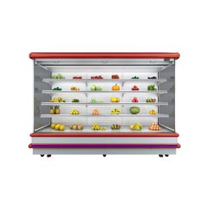 Factory Price Fruit Shop Vertical Open Front Supermarket Display Chiller