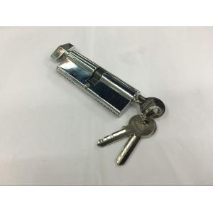 90mm Single Zinc Cylinder with 3 iron normal keys Surface finish CP with Knob