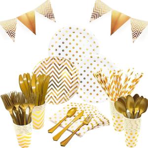 Buy cheap Disposable Gold Party Plates And Cups product