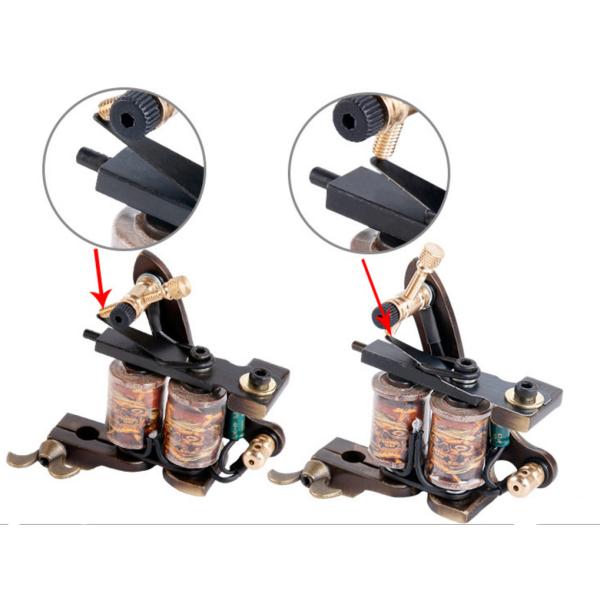 Quality Handcrafted Copper Coil Tattoo Machine 10 Wraps Pure Brass Coils For shading 8 Wraps For Lining for sale