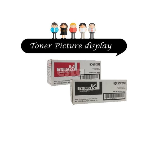 TK580 Kyocera Toner Cartridges FS - C5150DN 4- Pack Black / Cyan / Magenta / Yellow