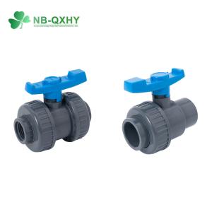 Customizable Black PVC Octagonal DIN Socket/NPT Thread Ball Valve with Blue Long