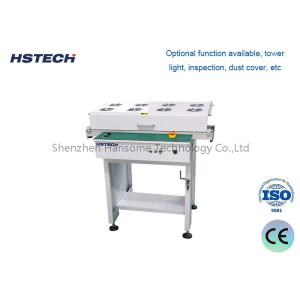 China PCB conveyor with cooling fans green belt type roller type PCB buffer on sale