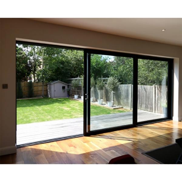 Quality Rolling Pull Opening Method SKATE Black End Aluminium Double Sliding Door for Household for sale