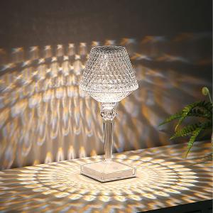 Buy cheap Rechargeable Wineglass Diamond Crystal Table Lamp For Home Office from wholesalers