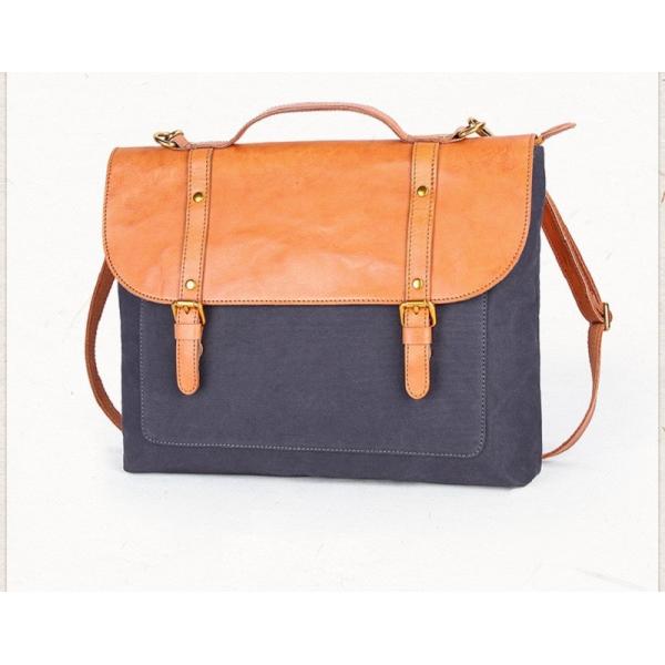 Quality Canvas Vegetable Tan Satchel Womens Slim Leather Laptop Briefcase for sale