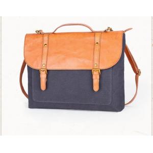 Buy cheap Canvas Vegetable Tan Satchel Womens Slim Leather Laptop Briefcase from wholesalers