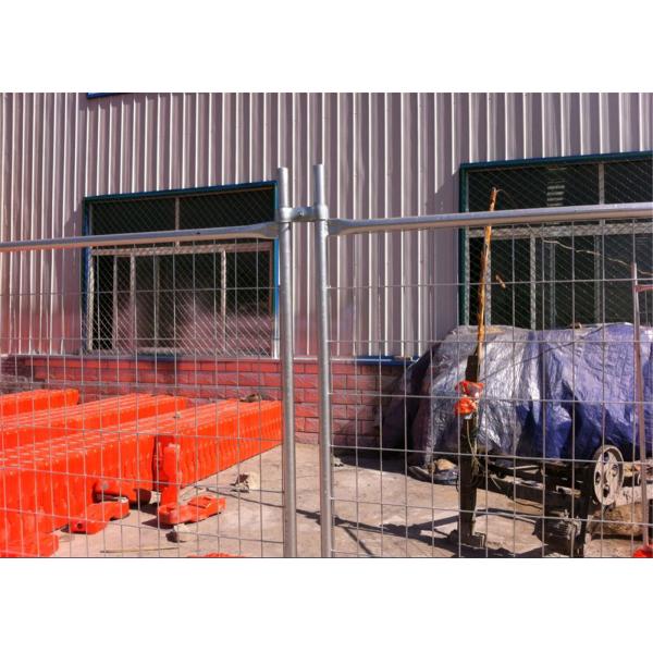 Buy cheap construction fence panels 2.1m*2.4m AS4687-2007 standard OD 40mm*1.4mm H2100mm*W2400mm Spacing 60mm*150mm*3.00mm HDG from wholesalers