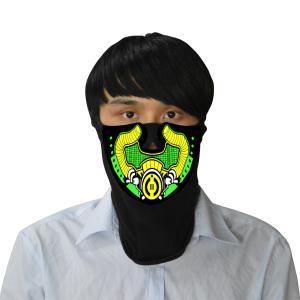 China Best Selling 2019 Glow In the Dark EL Mask LED Rave Face Mask For Gifts Party Small wholesale sound-Activat Novelty gift on sale