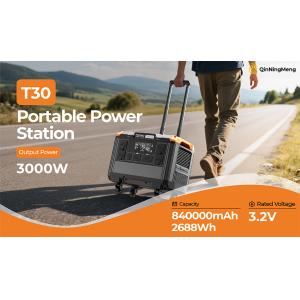 Buy cheap LCD Display 3000W 2688Wh LiFePo4 Portable Solar Power Station with Pure Sine Wave Inverter MPPT Controller and EU US Plug Types from wholesalers