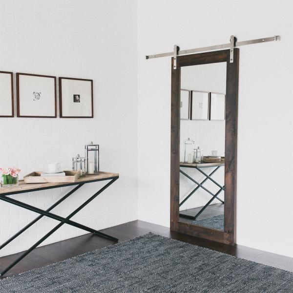 Quality Mirror Panel Internal Wooden Sliding Doors 90cm Width For Living Room for sale