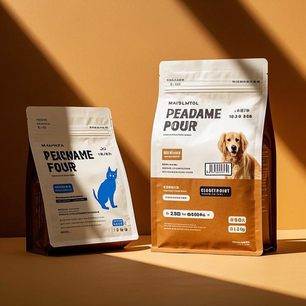 Quality Premium 5 Layer PET Food Packaging Bag with Zipper Moisture Proof Custom Printing for Dog Cat Food for sale