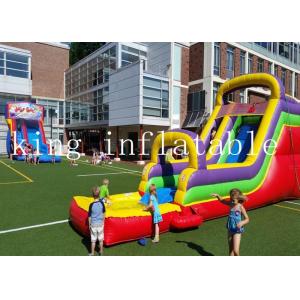 Quadruple Stitching Rainbow Theme PVC Water Slide For Kids