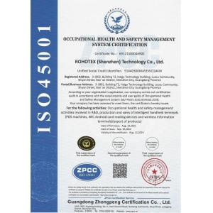 ROHOTEK (SHENZHEN) Technology Co., Ltd Certifications