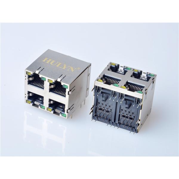HULYN RJ45Jack, Shielded RJ45 Modular Jack Connector,with LEDs, 2x1 Ports,RJ45