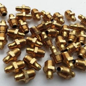 Buy cheap High Temperature Resistant Brass M8 M10 M6 5/16-24 1/4-19 1/4-28 Grease Zerk Nipple Fitting for Industrial Applications from wholesalers