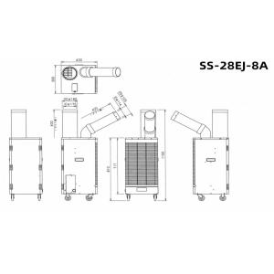 Buy cheap SS - 28DJ - 8A  220V Portable Spot Coolers Air Conditioner Industrial Light Flexible from wholesalers