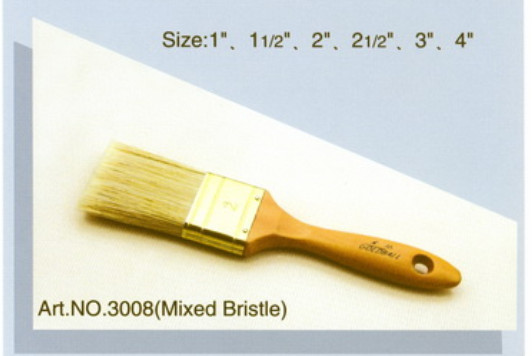 Quality Polyester mixed bristle Chinese bristle paint brush No.3008 for sale