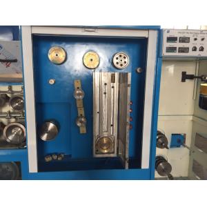 Blue Fine Wire Drawing Machine Magnetic Brake With Annealer And Double Spoolers