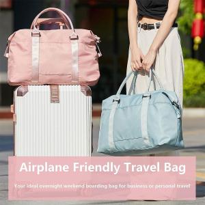 Large Size Pink Waterproof Weekender Overnight Travel Bag With Wet Pocket